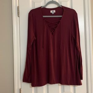 Old Navy burgundy top